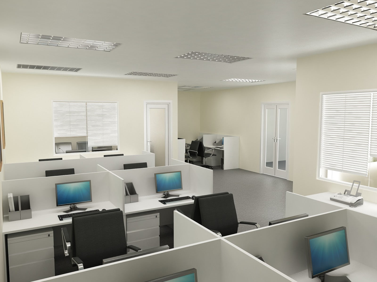 Thiết kế hệ thống chiếu sáng phù hợp và tạo môi trường trong lành cho phòng làm việc
