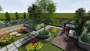 Thiết kế sân vườn hợp phong thủy giúp gia chủ phát tài